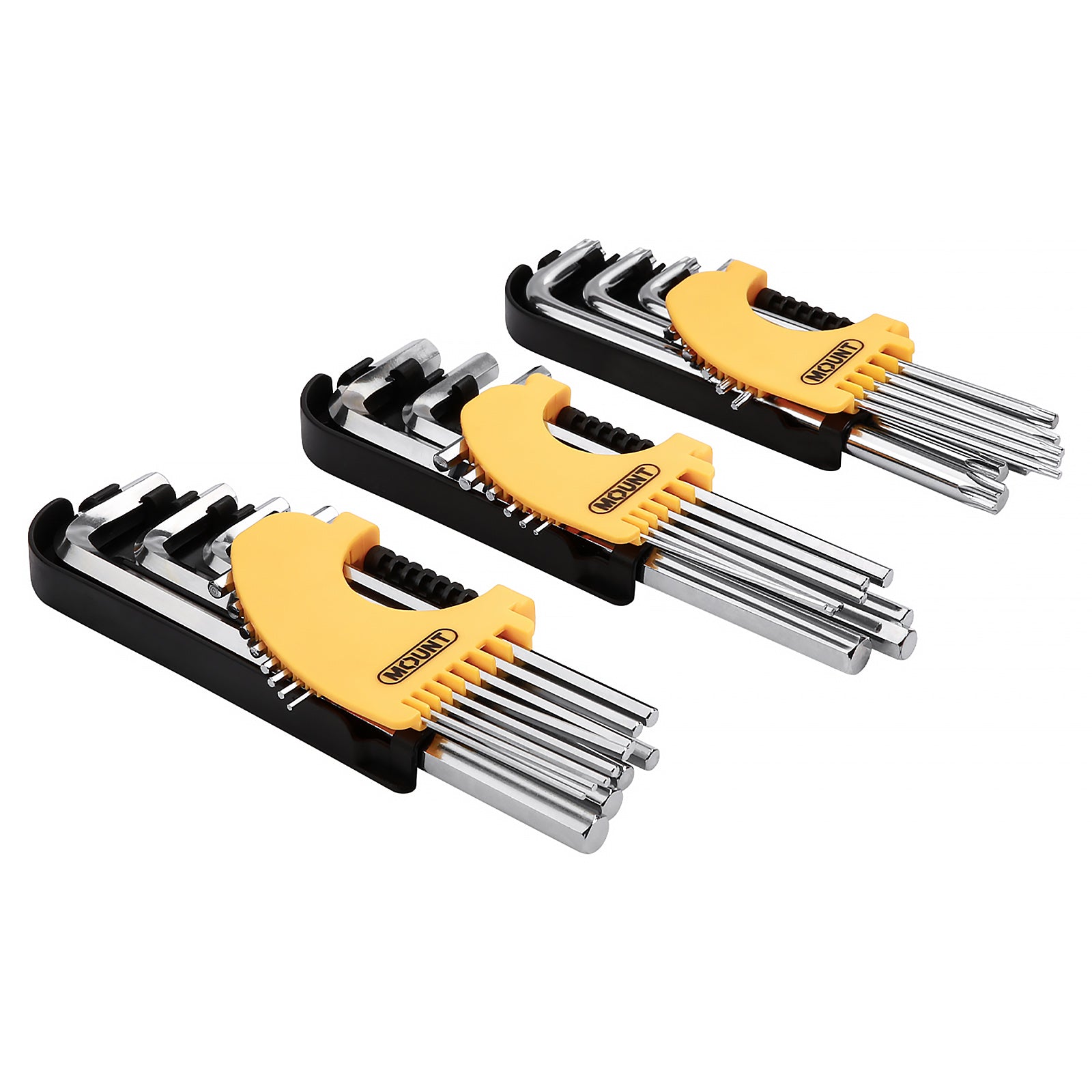 Mount 30PCS Long Arm Hex Key Allen Wrench Set, Metric/SAE/Torx
