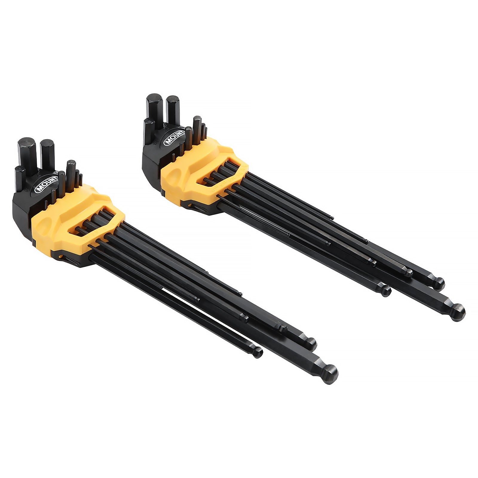 Mount 18PCS Extra Long Arm Ball End Hex Key Allen Wrench Set, Metric/SAE