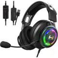HECATE by Edifier G35 PC Gaming Headset Hi-Res Sound Quality USB Over-Ear Headphone with 7.1 Surrounding Sound, 50mm Hybrid Driver, ENC Noise Cancelling Mic, 16.8m RGB Light for PC PS4 Mac Laptop Desktop Black