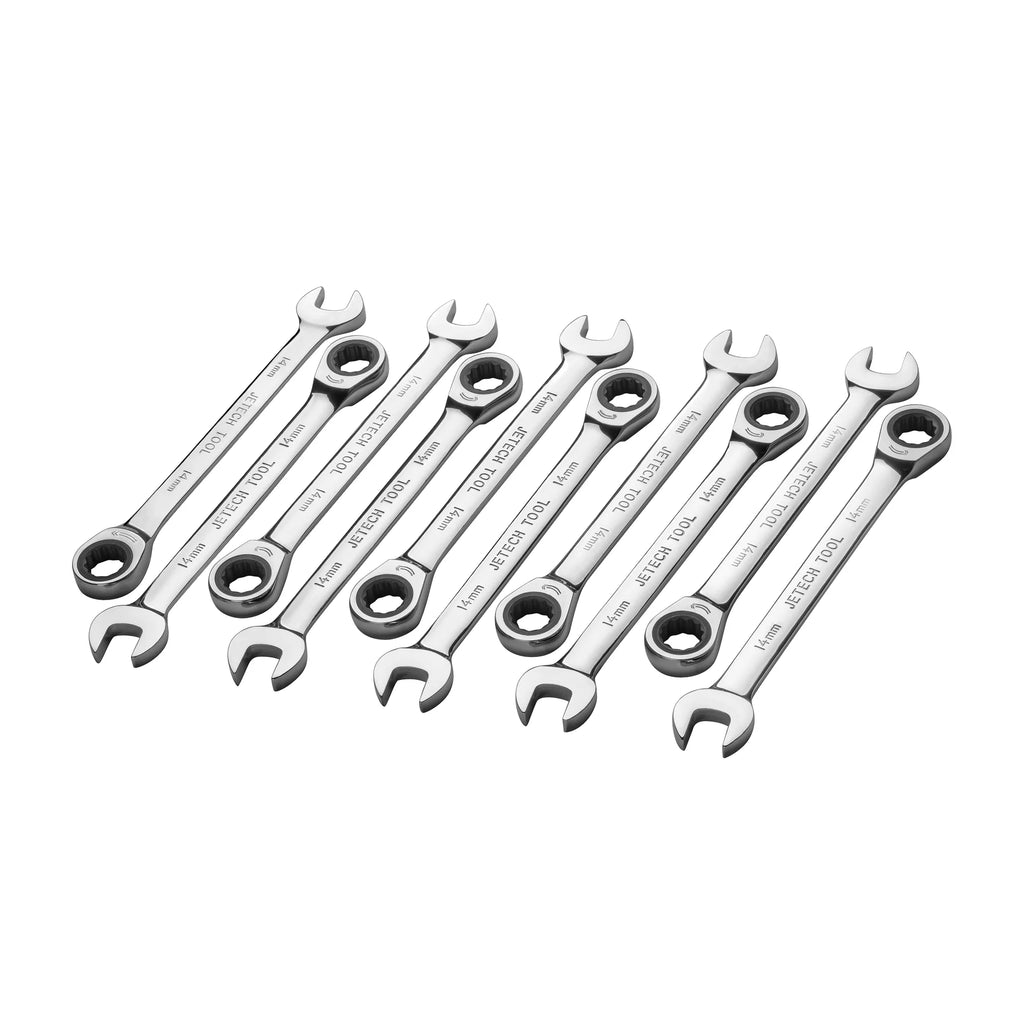 Jetech Ratcheting Combination Wrench, Metric, 6 Pack (various sizes)