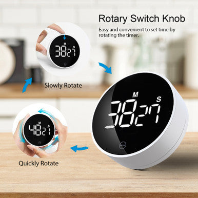 MIIIW S02 Rotary Digital Timer, White