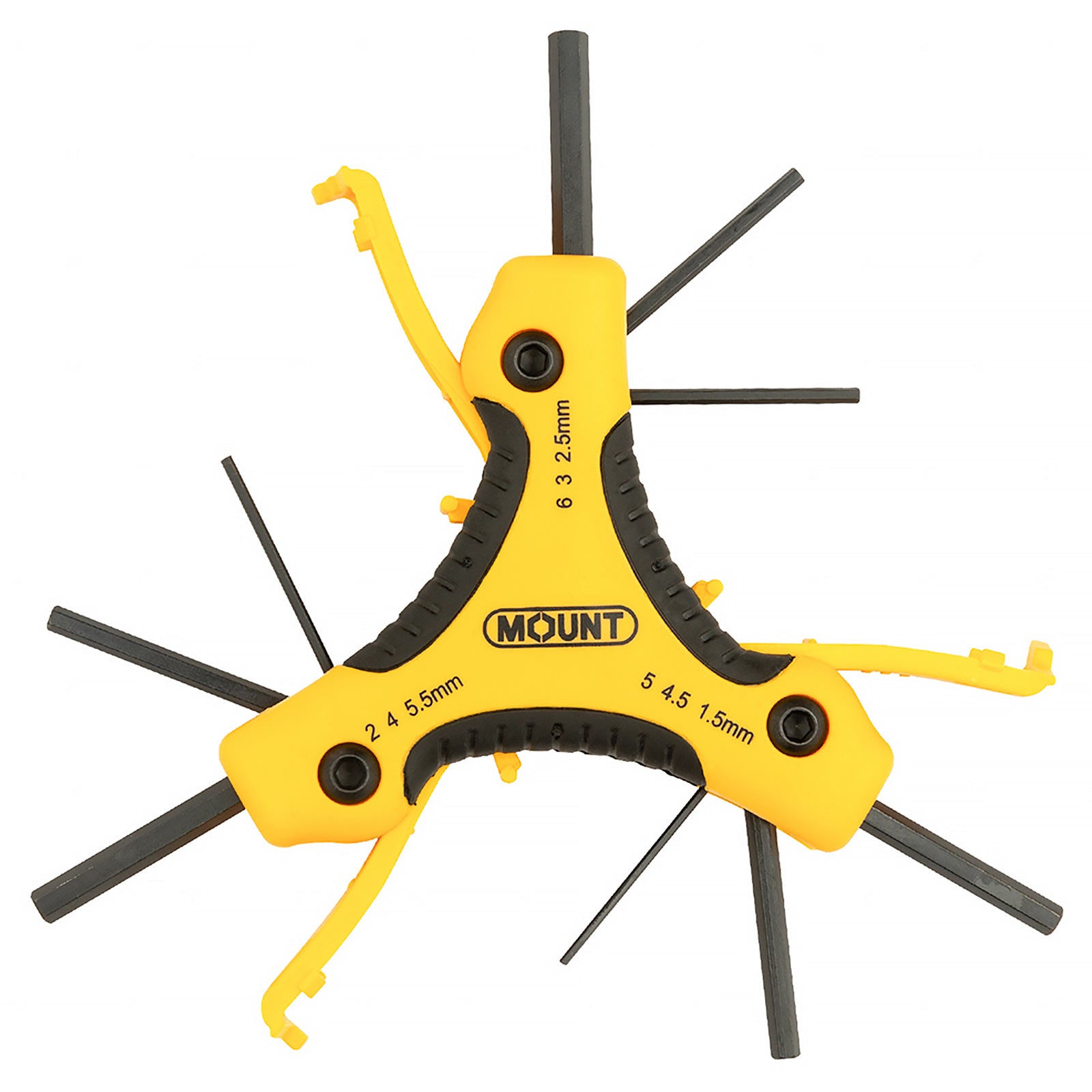 Mount 9PCS Folding Hex Key Set, Metric