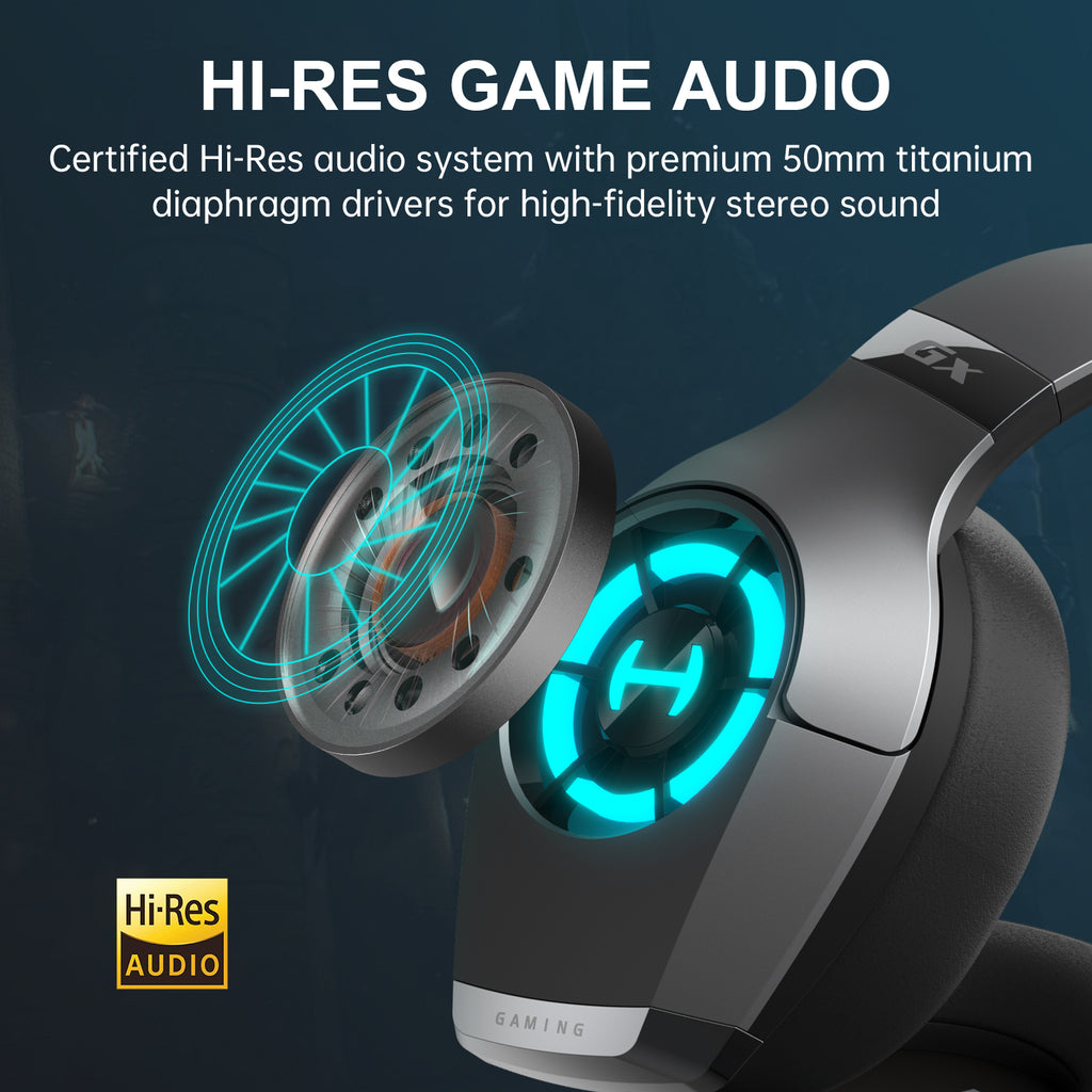 HECATE by Edifier GX Hi-Res Gaming Headset for PS4/ PS5/ PC/Switch/Xbox Gamepad - USB/Type-C/3.5mm Wired Gaming Headphones with Microphone RGB Lighting - ENC Noise Cancelling - 50mm