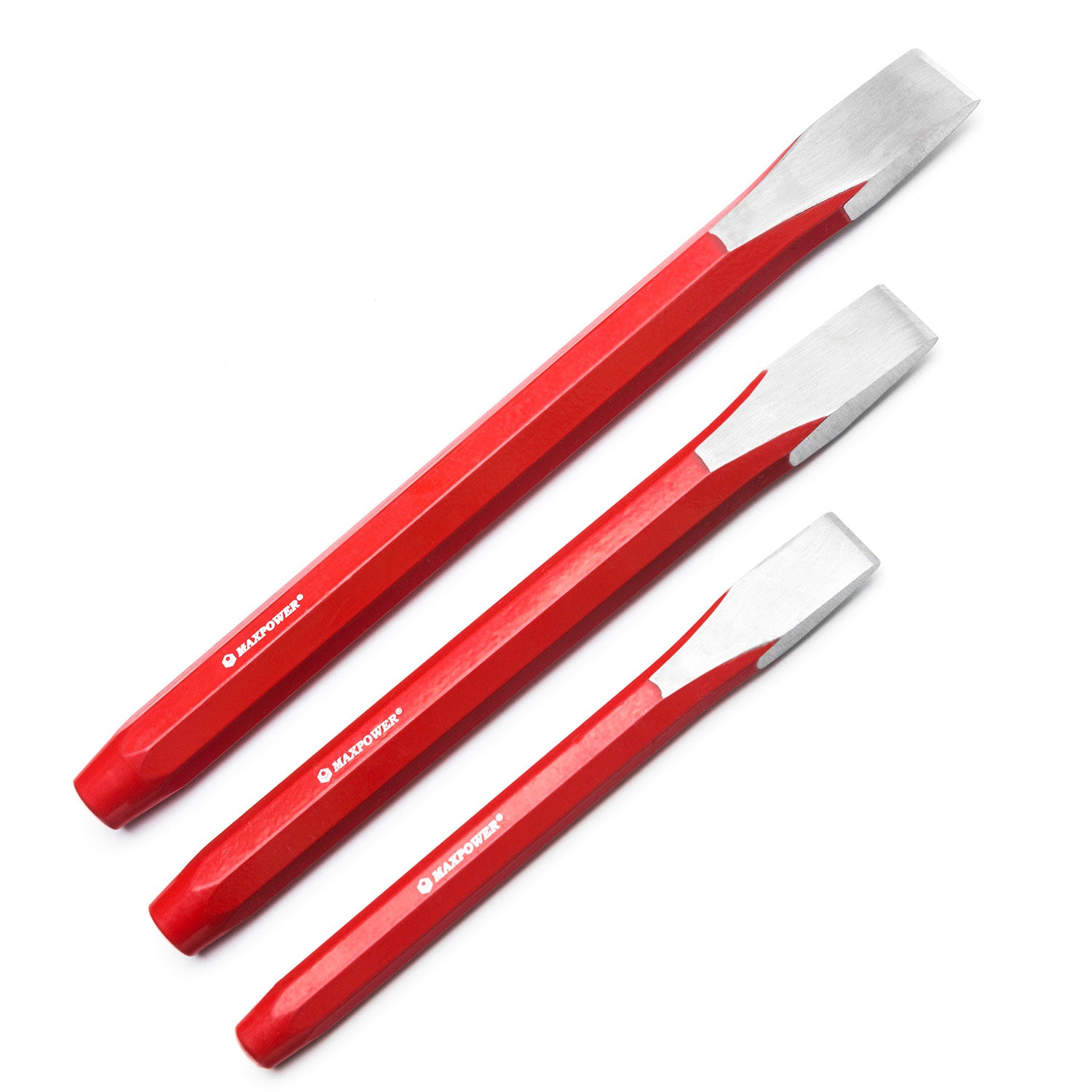 MAXPOWER 3-Piece Octagonal Steel Cold Chisel Set