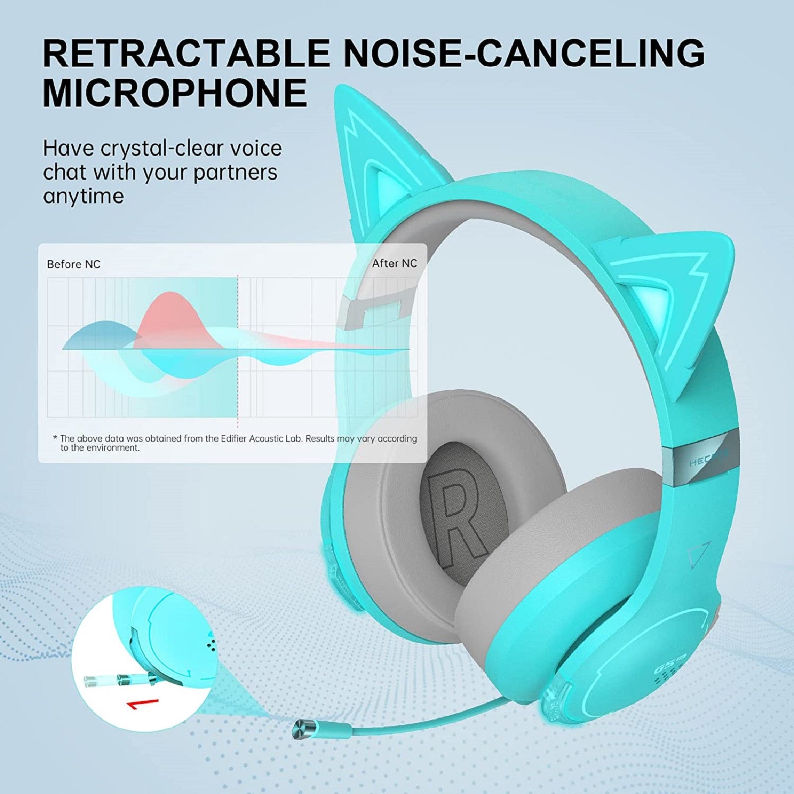 HECATE by Edifier G5BT CAT Wireless Bluetooth Wired Cat Ear Gaming Headset with Mic