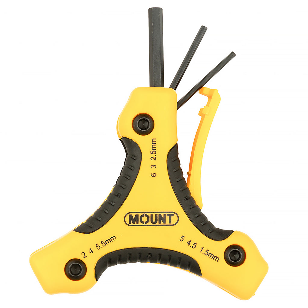 Mount 9PCS Folding Hex Key Set, Metric