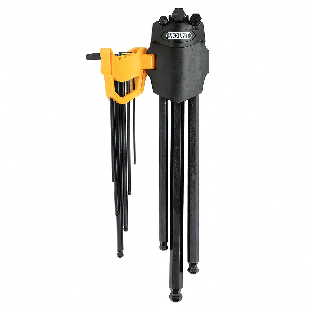 Mount 27PCS Long Arm Ball End Hex Key Allen Wrench Set, Metric/SAE/Torx