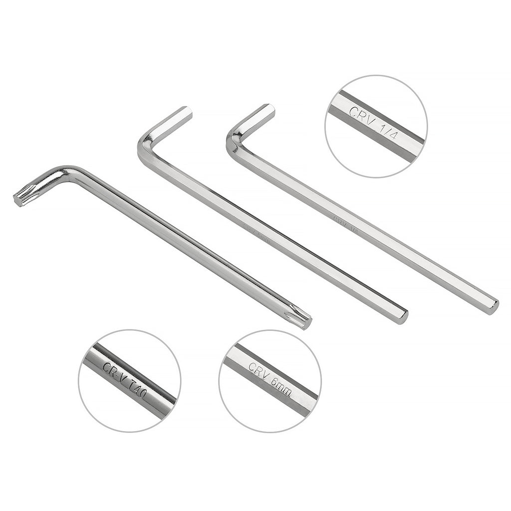 Mount 30PCS Long Arm Hex Key Allen Wrench Set, Metric/SAE/Torx