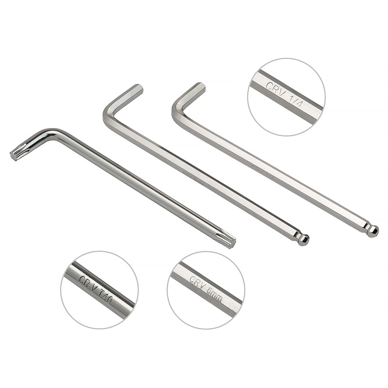 Mount 30PCS Long Arm Ball End Hex Key Allen Wrench Set, Metric/SAE/Torx