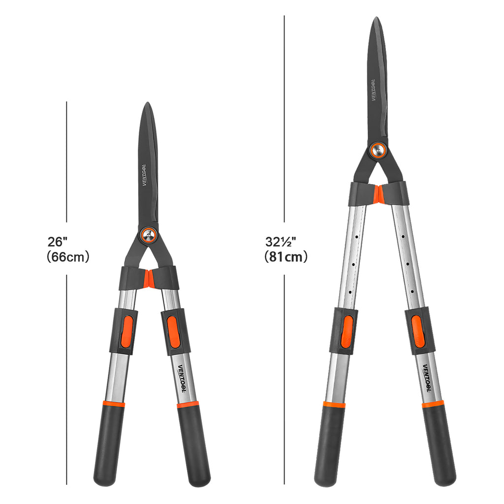 Ventool 26-Inch - 32½-Inch Telescopic Wave Blade Hedge Shear