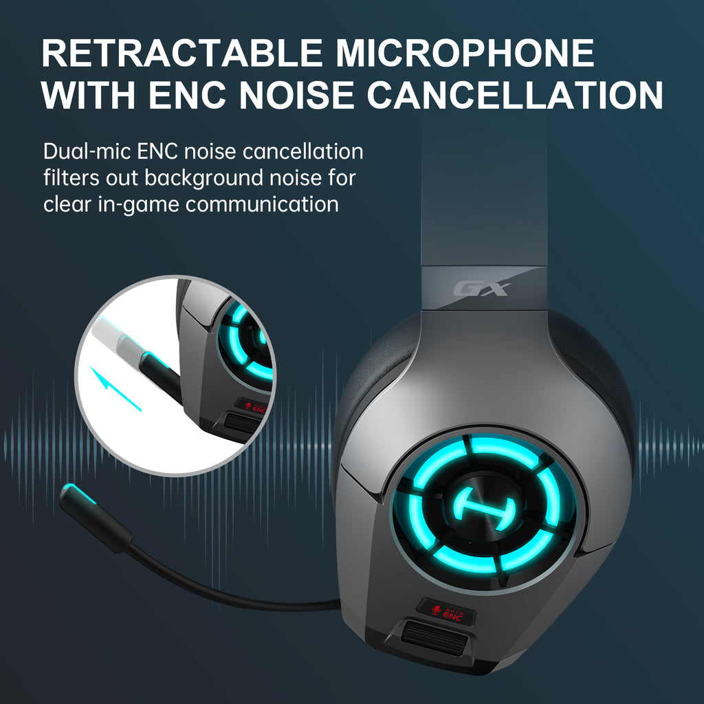 HECATE by Edifier GX Hi-Res Gaming Headset for PS4/ PS5/ PC/Switch/Xbox Gamepad - USB/Type-C/3.5mm Wired Gaming Headphones with Microphone RGB Lighting - ENC Noise Cancelling - 50mm