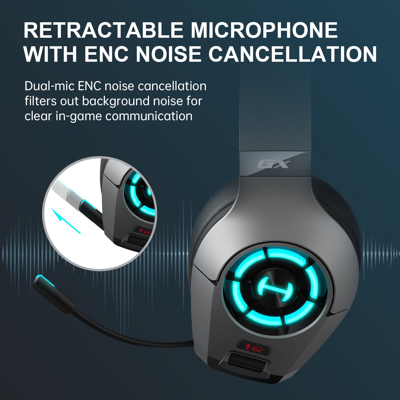 HECATE by Edifier GX Hi-Res Gaming Headset for PS4/ PS5/ PC/Switch/Xbox Gamepad - USB/Type-C/3.5mm Wired Gaming Headphones with Microphone RGB Lighting - ENC Noise Cancelling - 50mm