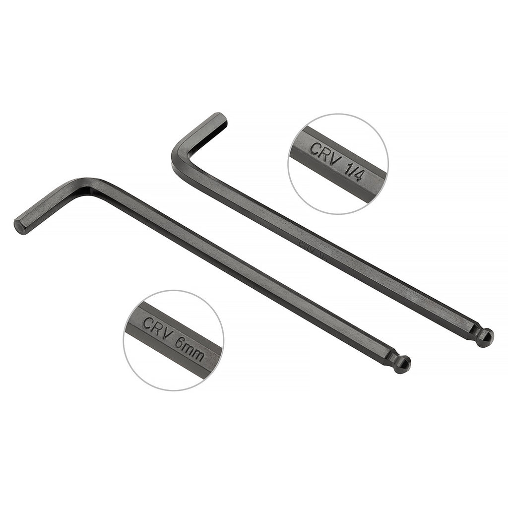 Mount 18PCS Long Arm Ball End Hex Key Allen Wrench Set, Metric/SAE