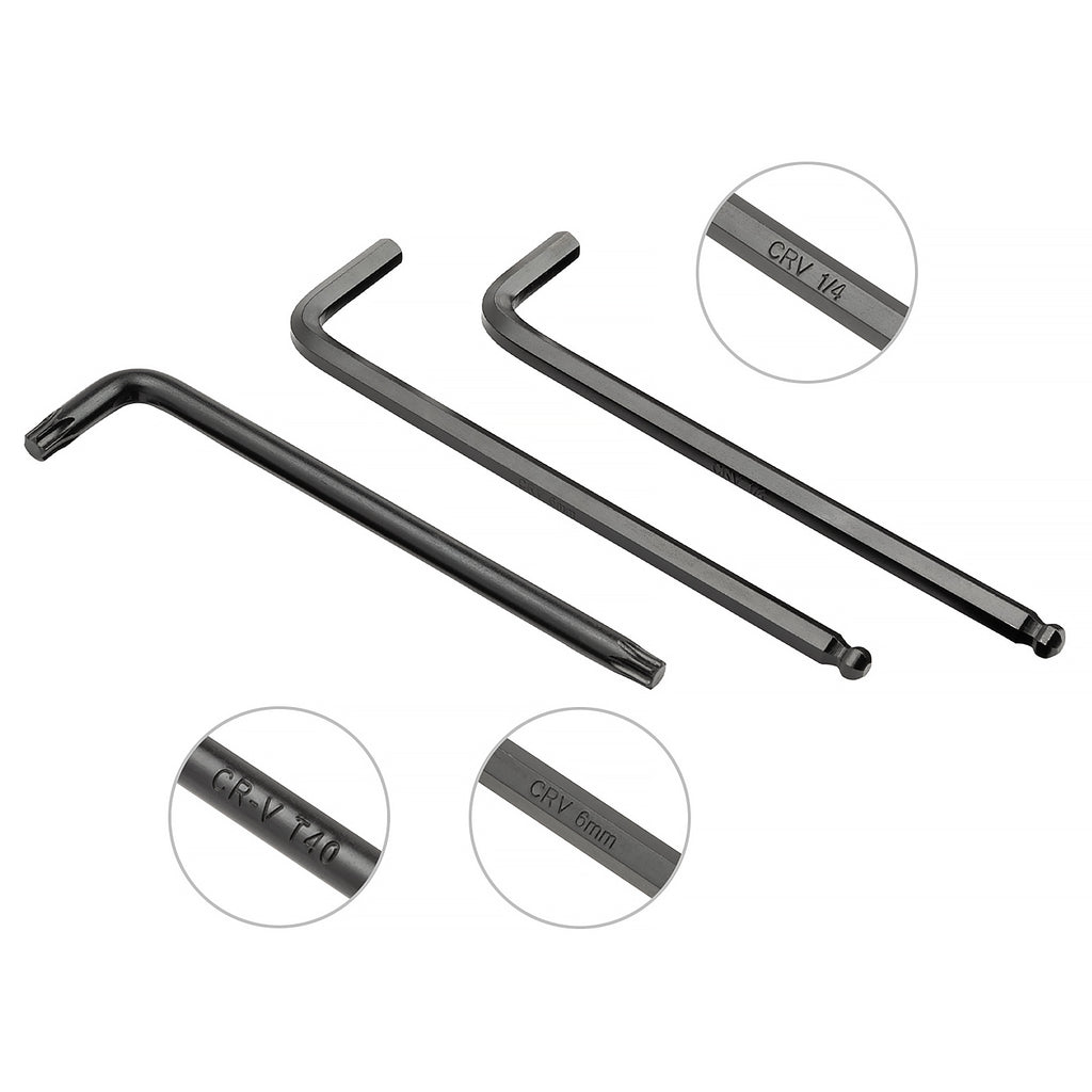 Mount 27PCS Long Arm Ball End Hex Key Allen Wrench Set, Metric/SAE/Torx