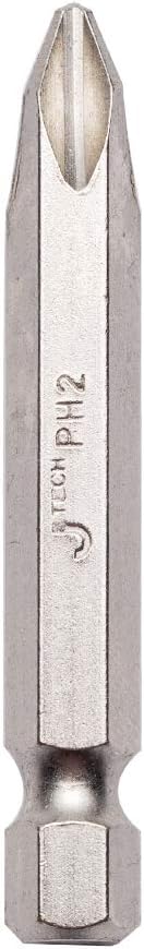 Jetech 50mm PH2 Phillips Screwdriver Bits, 100 Pack