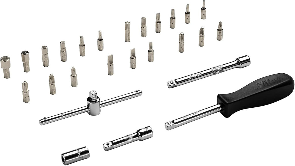 Jetech 1/2 Inch and 1/4 Inch Drive Shallow and Deep Socket Set, Metric, 79PCS