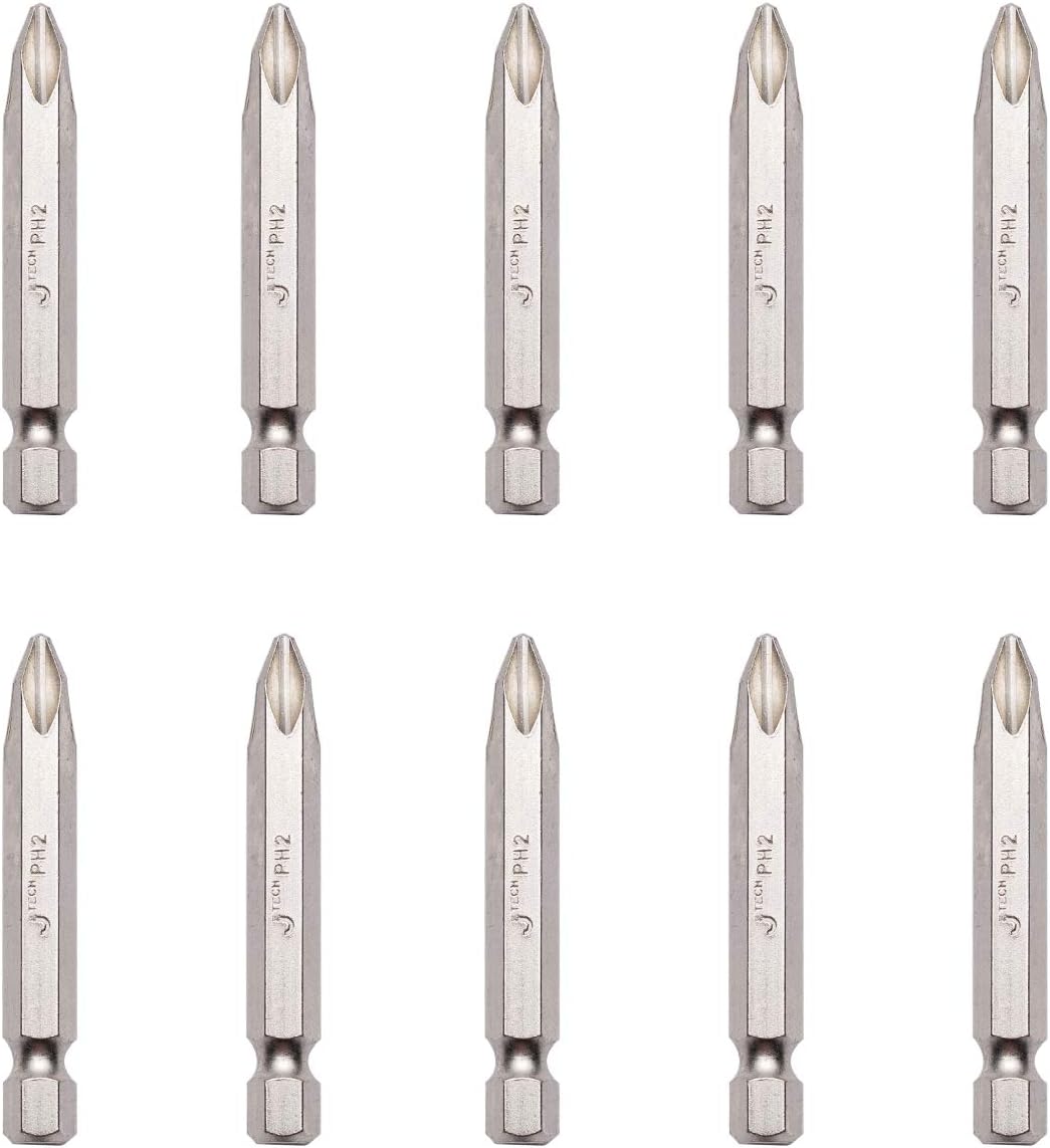 Jetech 50mm PH2 Phillips Screwdriver Bits, 100 Pack
