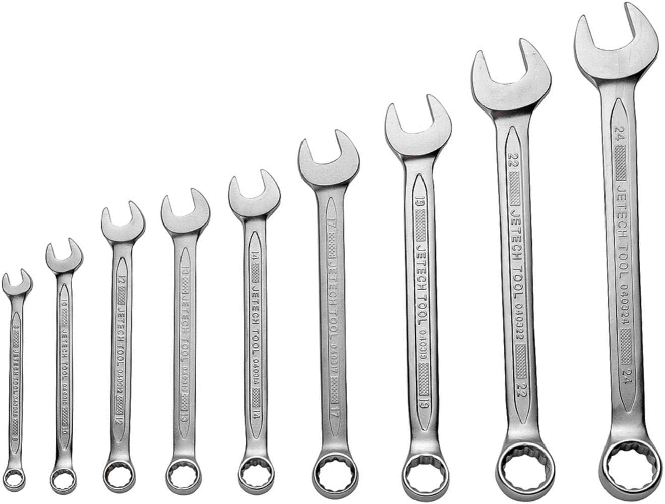 Jetech Combination Wrench Set (8mm - 24mm), Metric, 9PCS