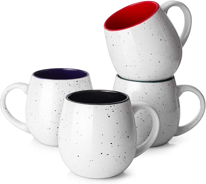 LIFVER 20 oz Coffee Mugs Set of 4, Large Coffee Mugs