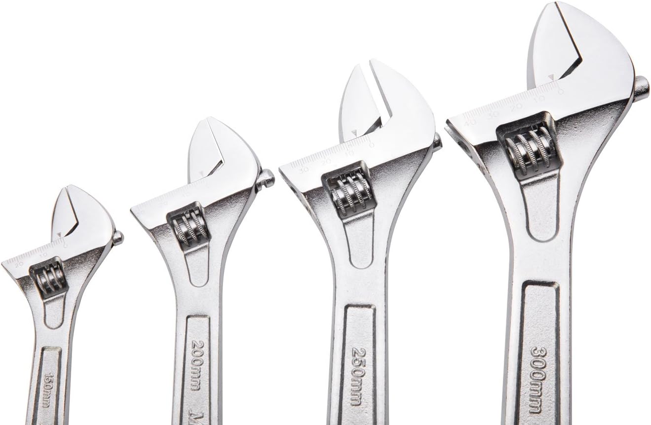 MAXPOWER 4pc Heavy duty adjustable wrench set
