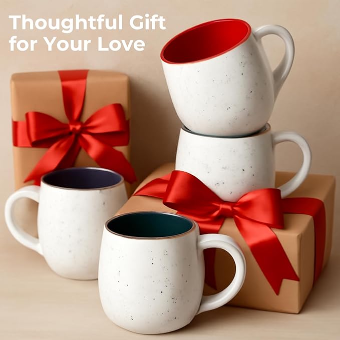 LIFVER 20 oz Coffee Mugs Set of 4, Large Coffee Mugs