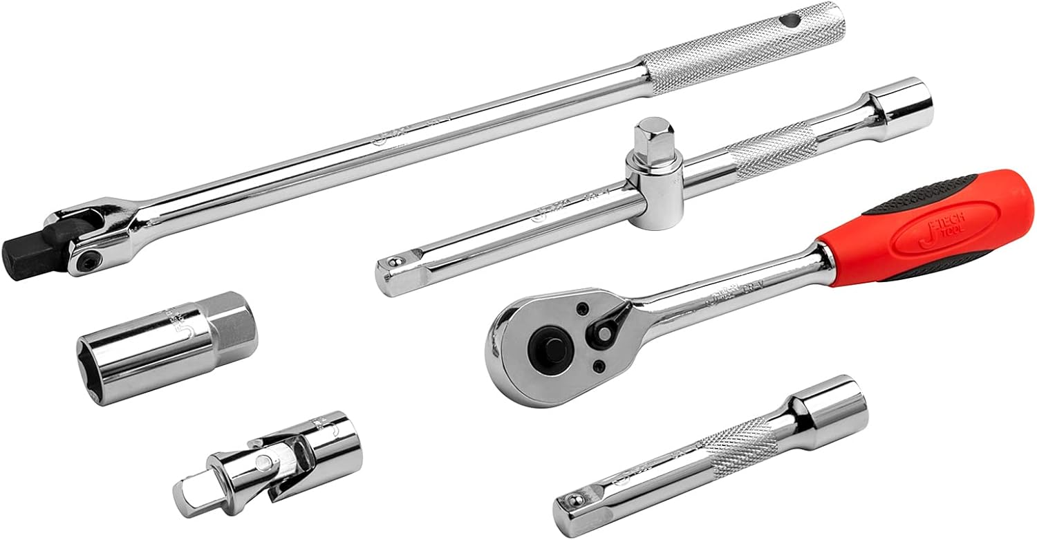Jetech 1/2 Inch Drive Socket Set (8mm - 32mm), Metric, 37PCS