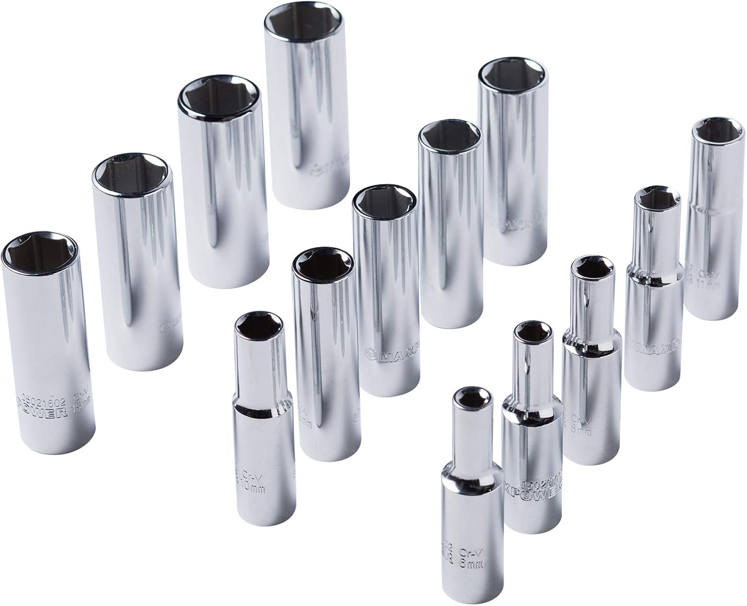 MAXPOWER 14pc 3/8" Drive Deep Socket Set