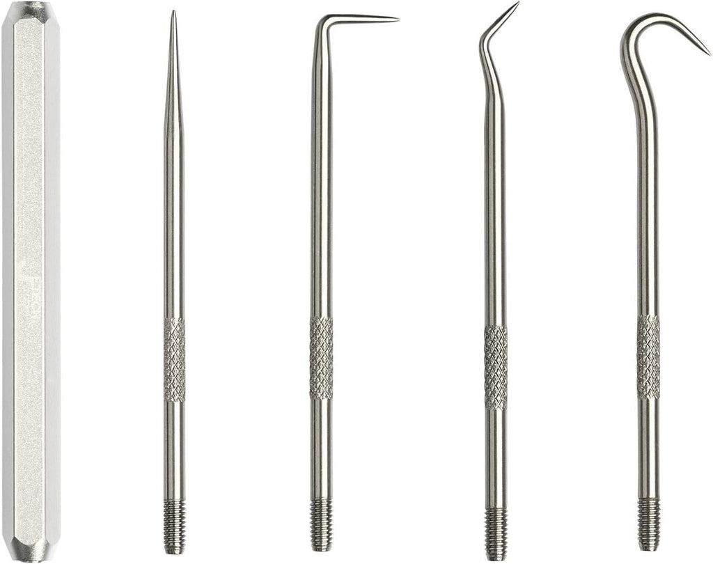 Jetech Hook and Pick Set (Full Hook, 45 Degree/90 Degree/Straight Pick), 5PCS