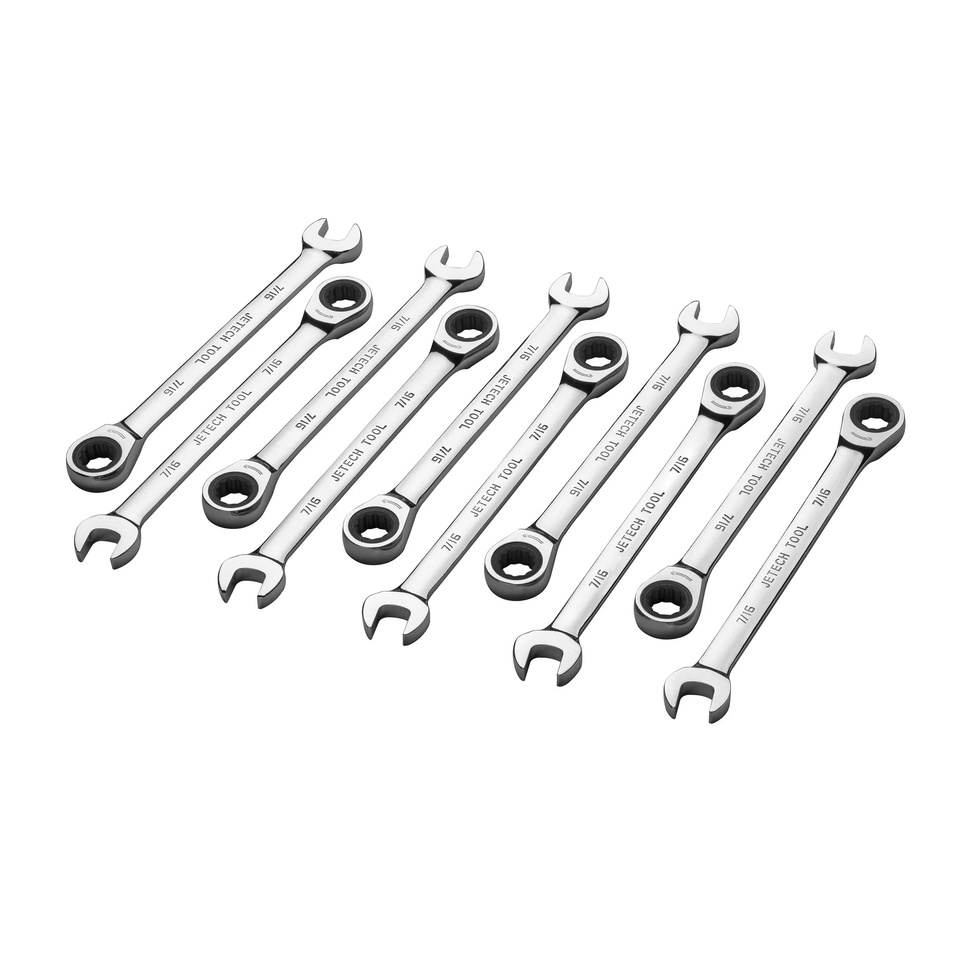 Jetech Ratcheting Combination Wrench, SAE, 10 Pack (various sizes)