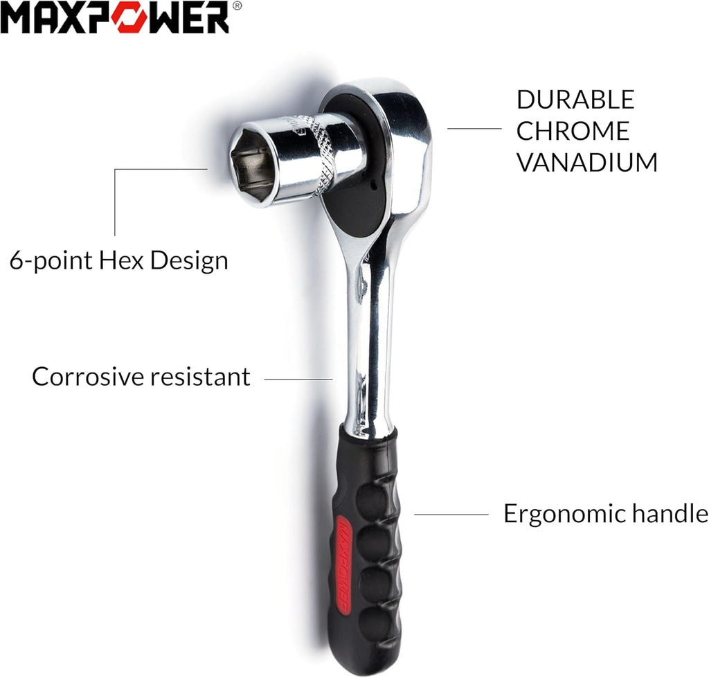 MAXPOWER 11-Piece Metric 1/4-inch Socket Wrench Set