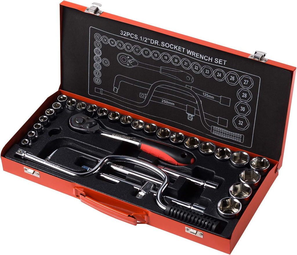 MAXPOWER 32 piece(pcs) 1/2” Drive Socket Set