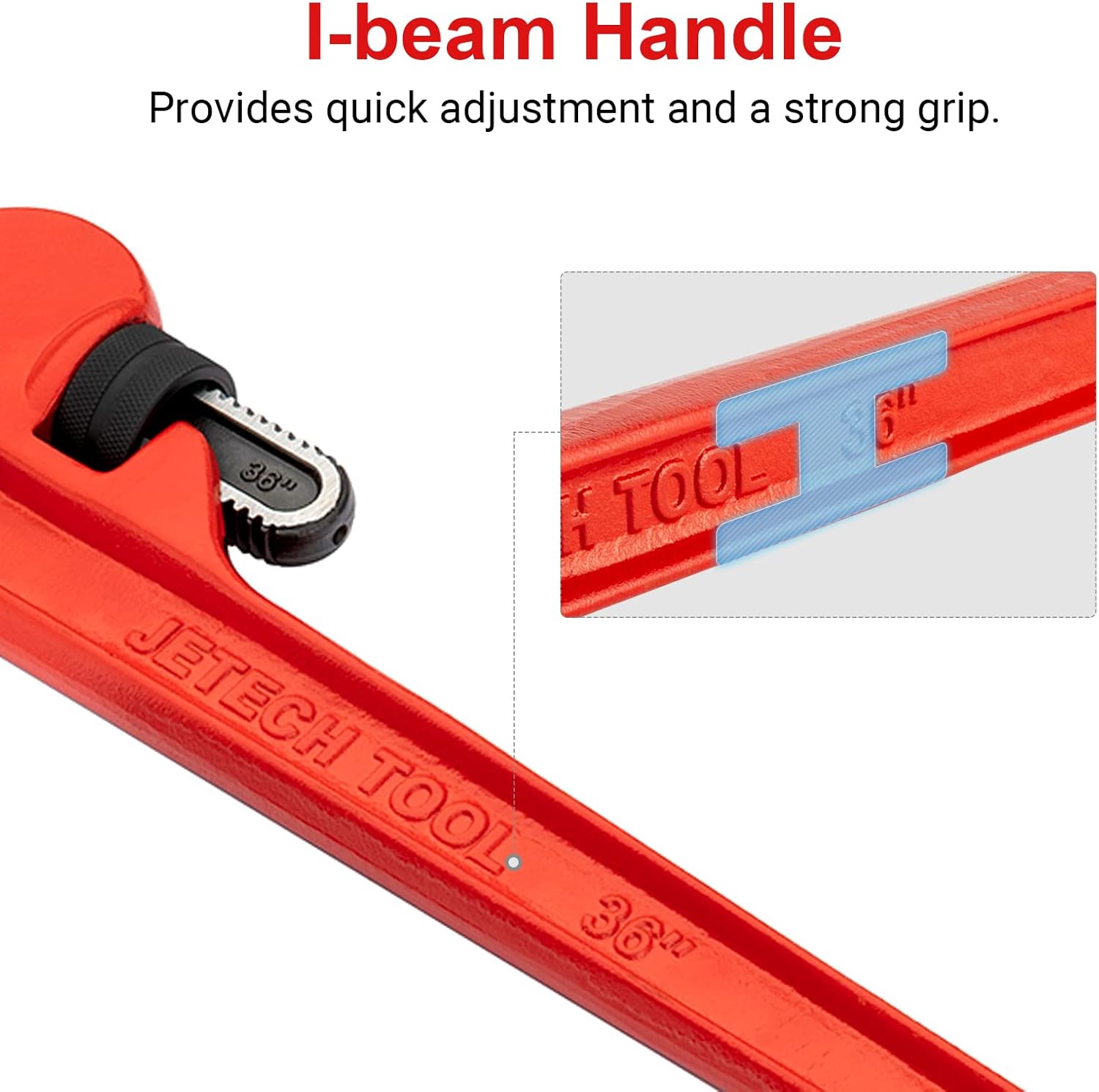 Jetech Heavy Duty Straight Pipe Wrench (various sizes)