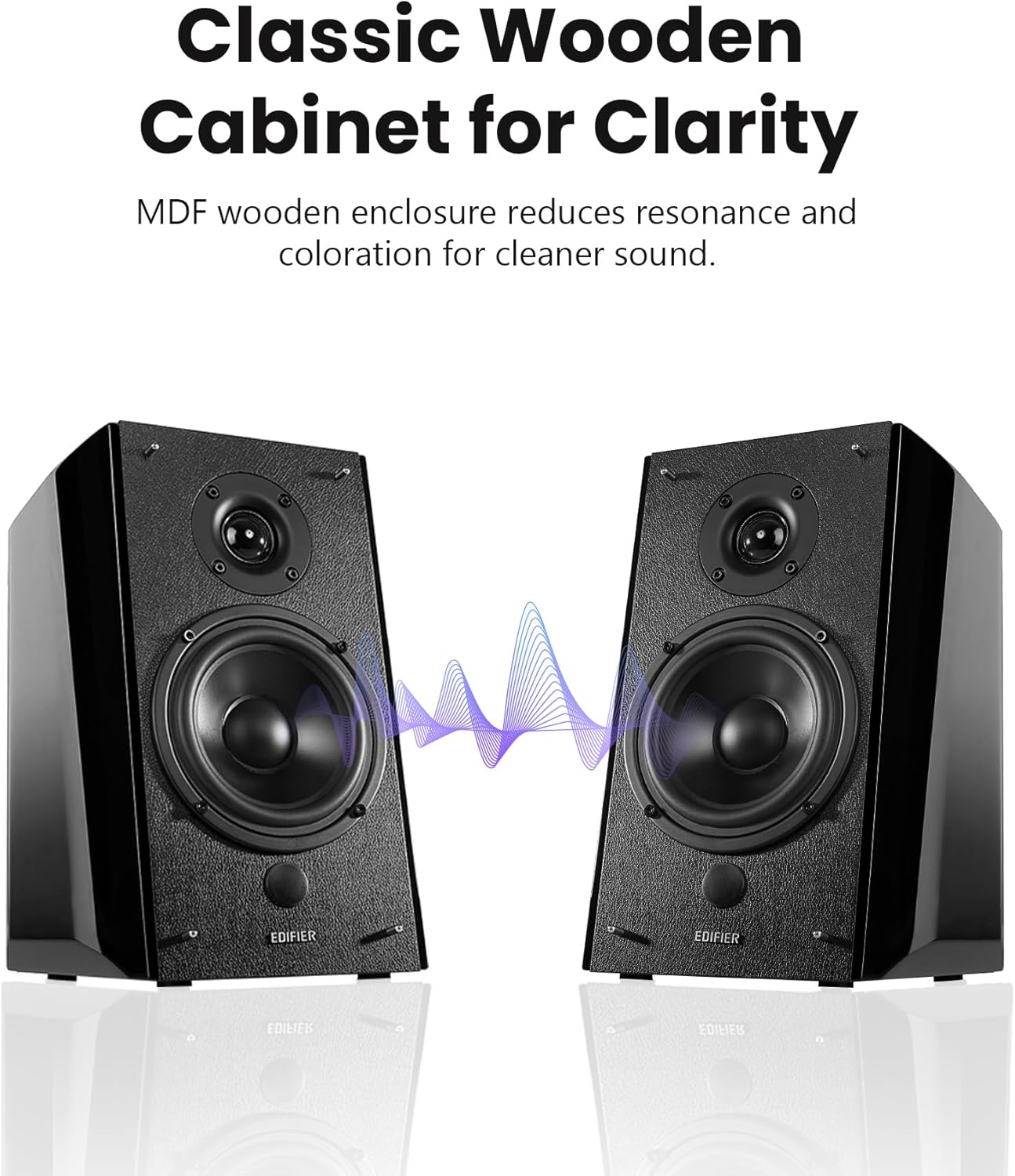 Edifier R2000DB Powered Bluetooth Bookshelf Speakers - Optical Input - Black(Certified Refurbished)