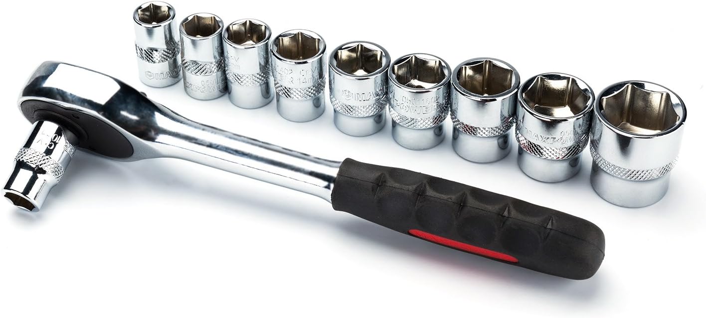 MAXPOWER 11pcs 3/8"Dr. Metric socket wrench set