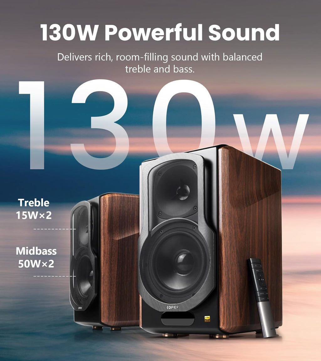 Edifier S2000MKIII Powered Bluetooth Bookshelf 2.0 Speakers - Certified Refurbished