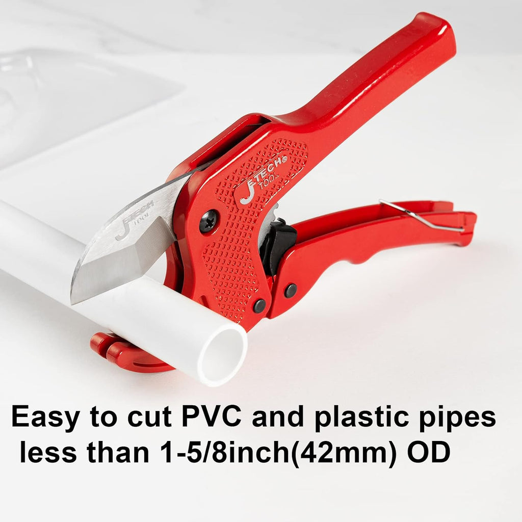 Jetech Ratchet-Type PVC Pipe Cutter, 1-5/8 Inch