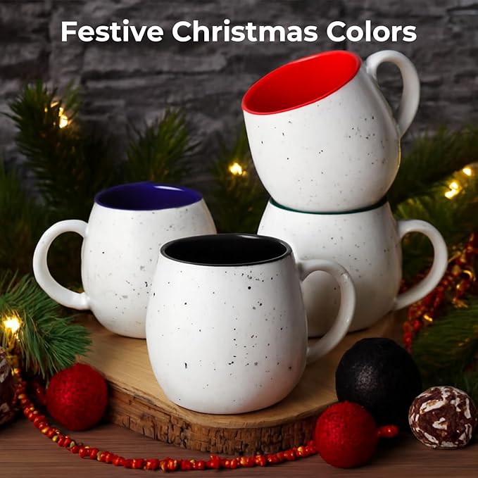 LIFVER 20 oz Coffee Mugs Set of 4, Large Coffee Mugs