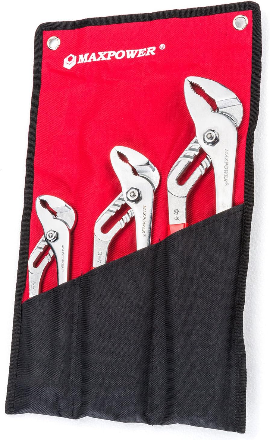 MAXPOWER 3-piece Groove Joint Tongue and Groove Pliers