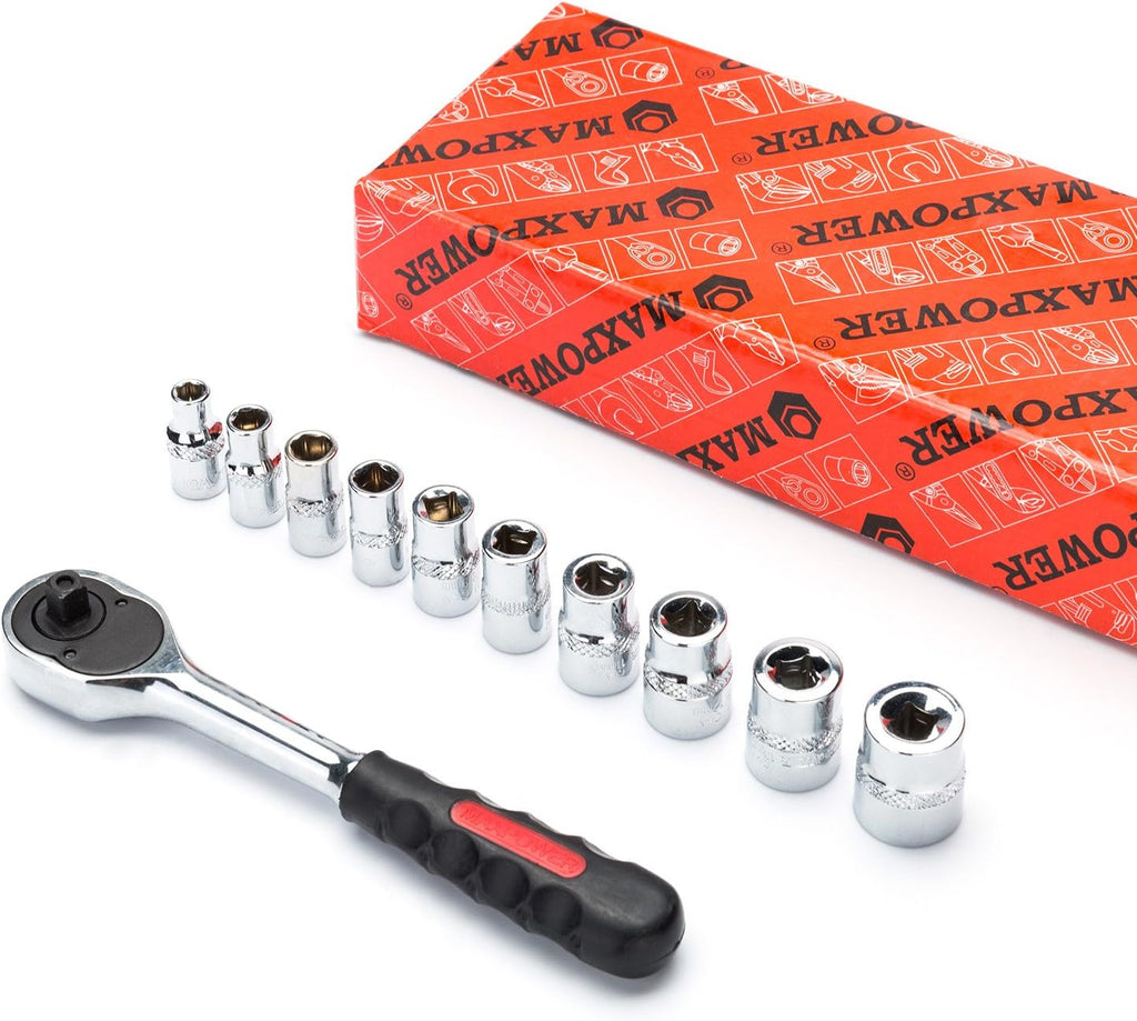 MAXPOWER 11-Piece Metric 1/4-inch Socket Wrench Set