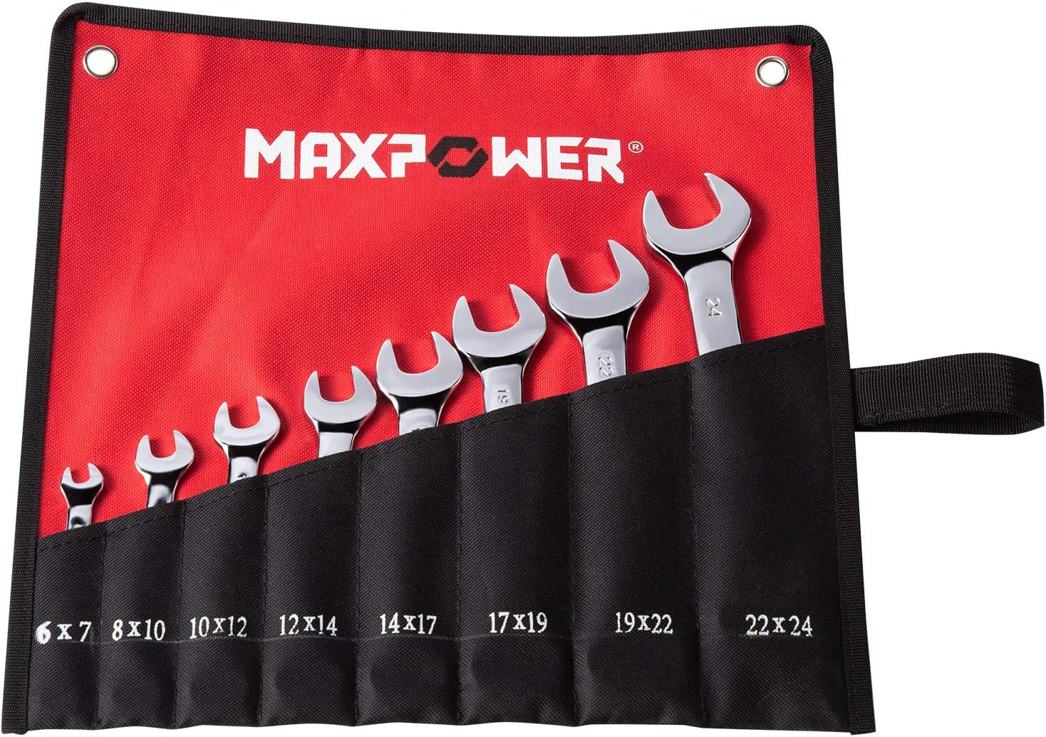 MAXPOWER 8pcs Double Open-end Wrench Set - Metric