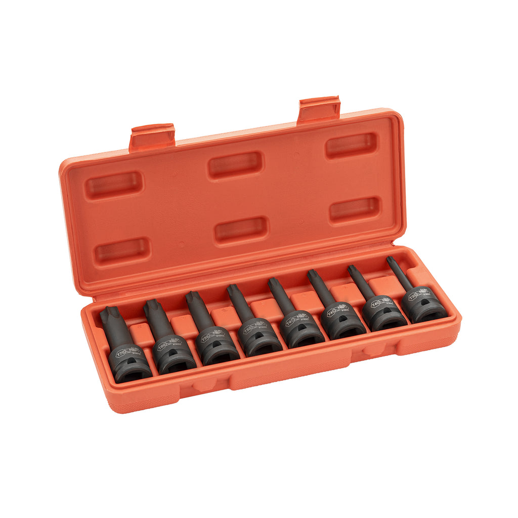 Jetech 1/2 Inch Drive Impact Sockets Star Torx Bit Set (T30 - T70), 8PCS