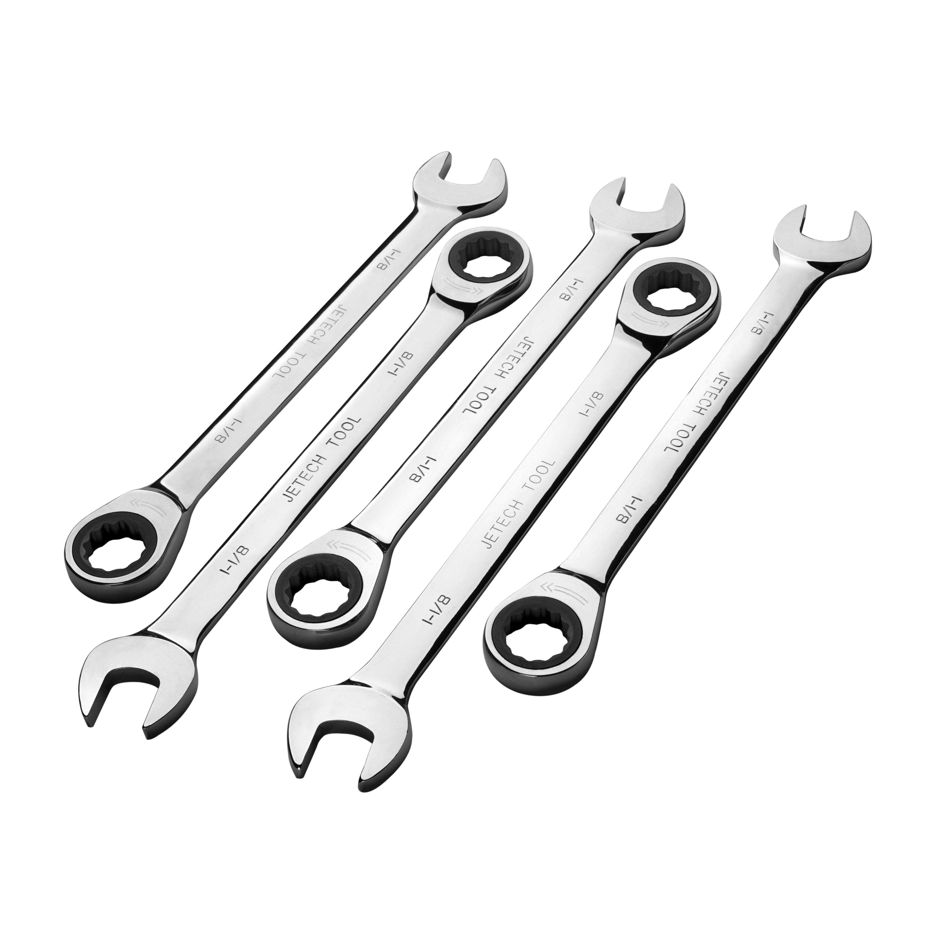 Jetech 1-1/8 Inch Ratcheting Combination Wrench, SAE, 5 Pack