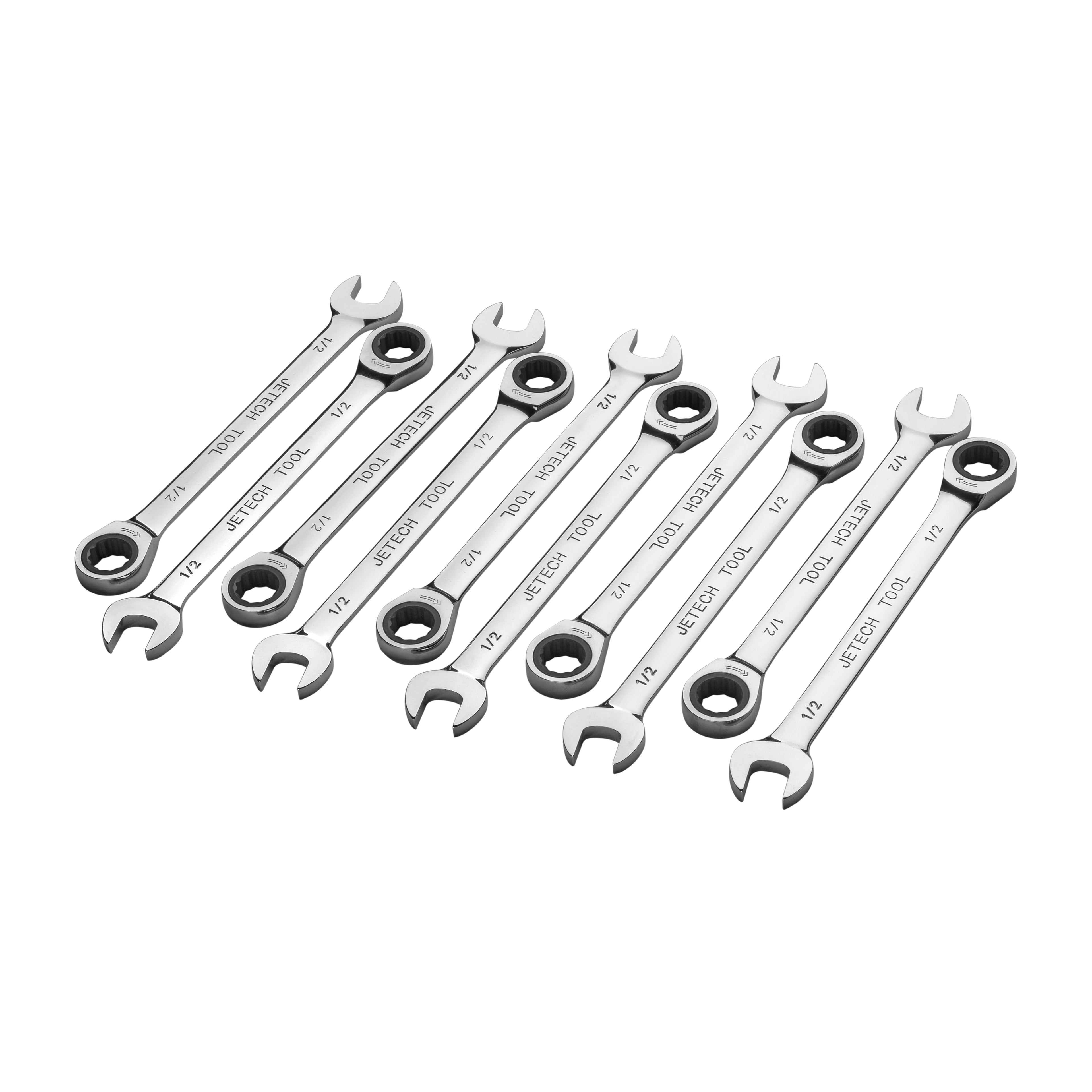 Jetech Ratcheting Combination Wrench, SAE, 10 Pack (various sizes)