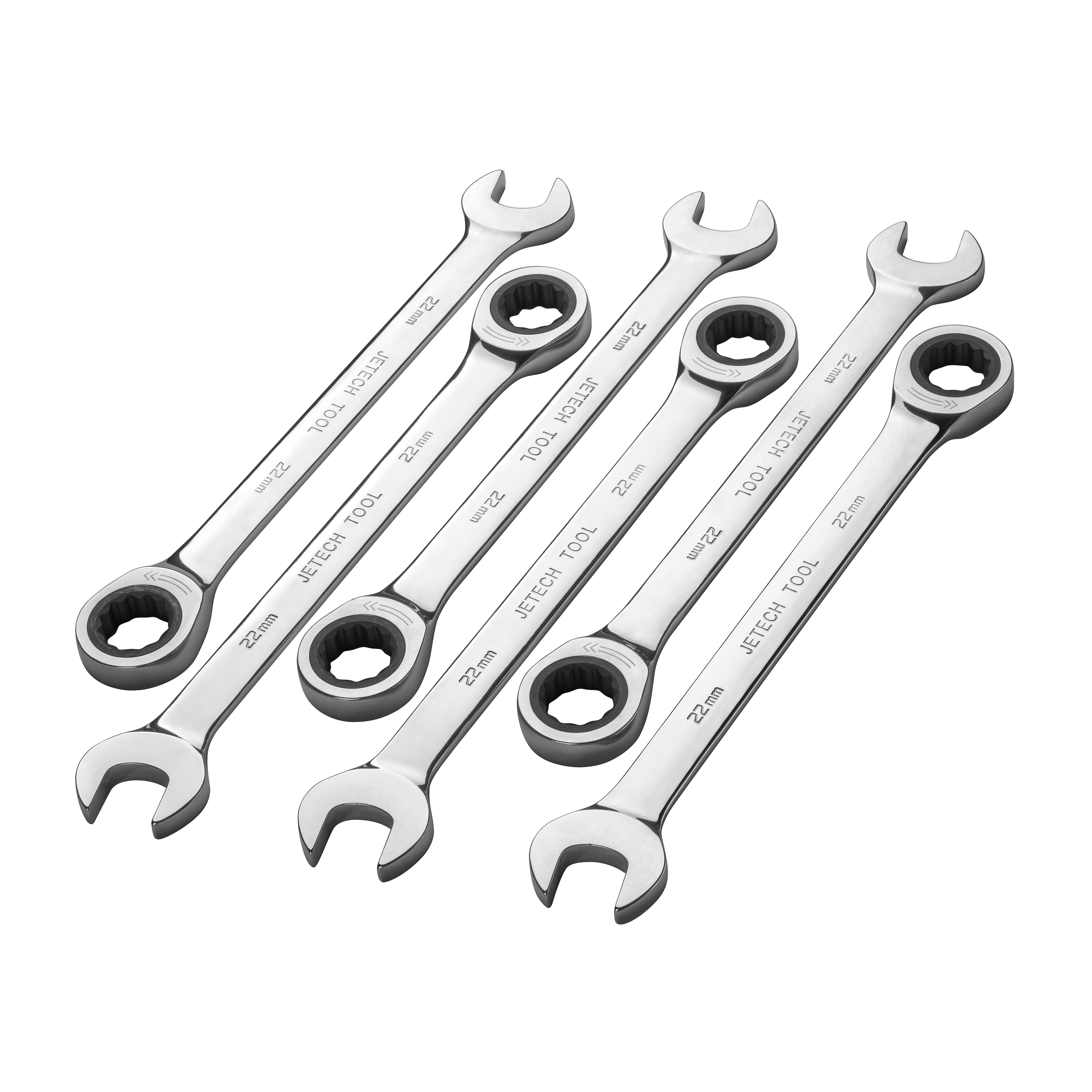 Jetech Ratcheting Combination Wrench, Metric, 6 Pack (various sizes)
