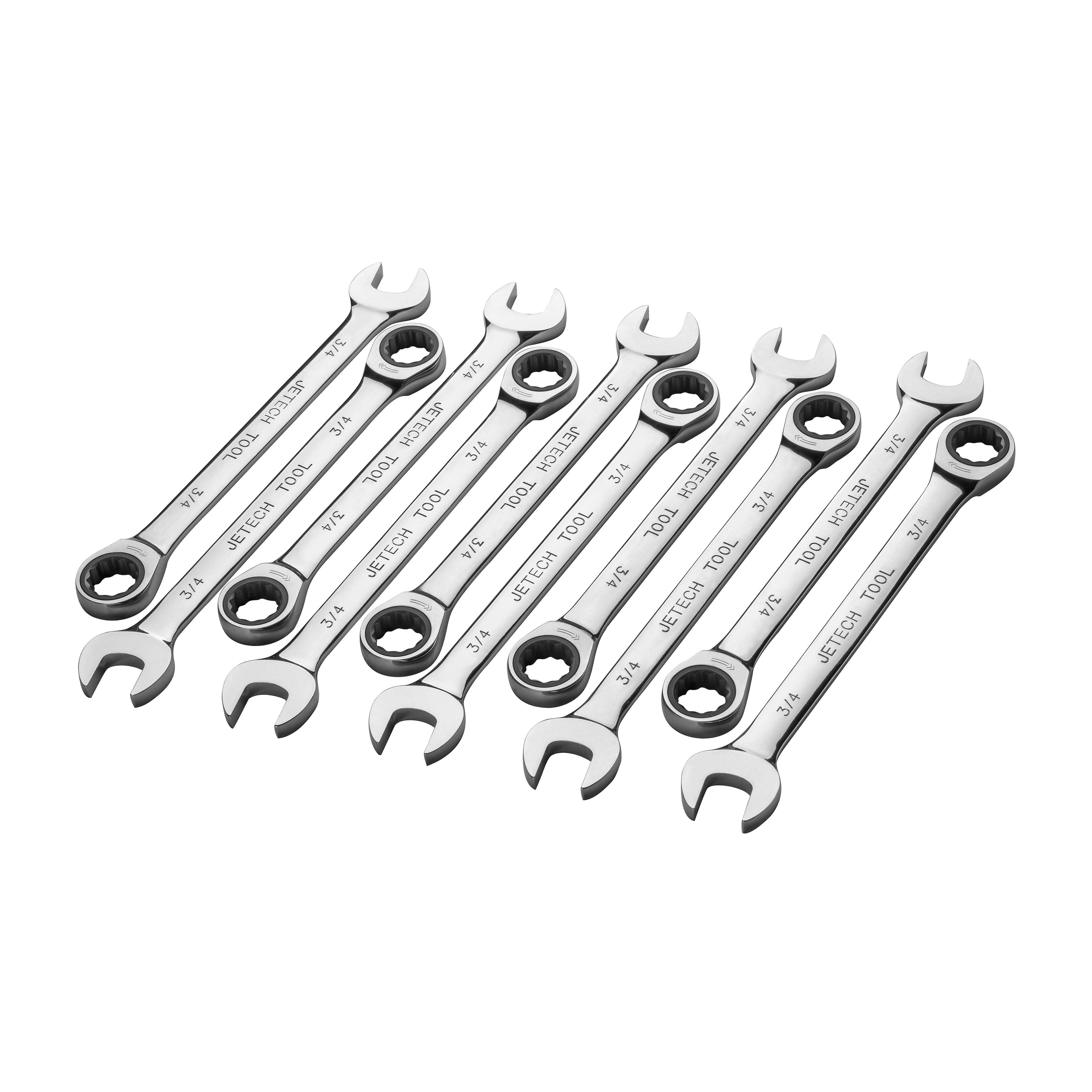 Jetech Ratcheting Combination Wrench, SAE, 10 Pack (various sizes)