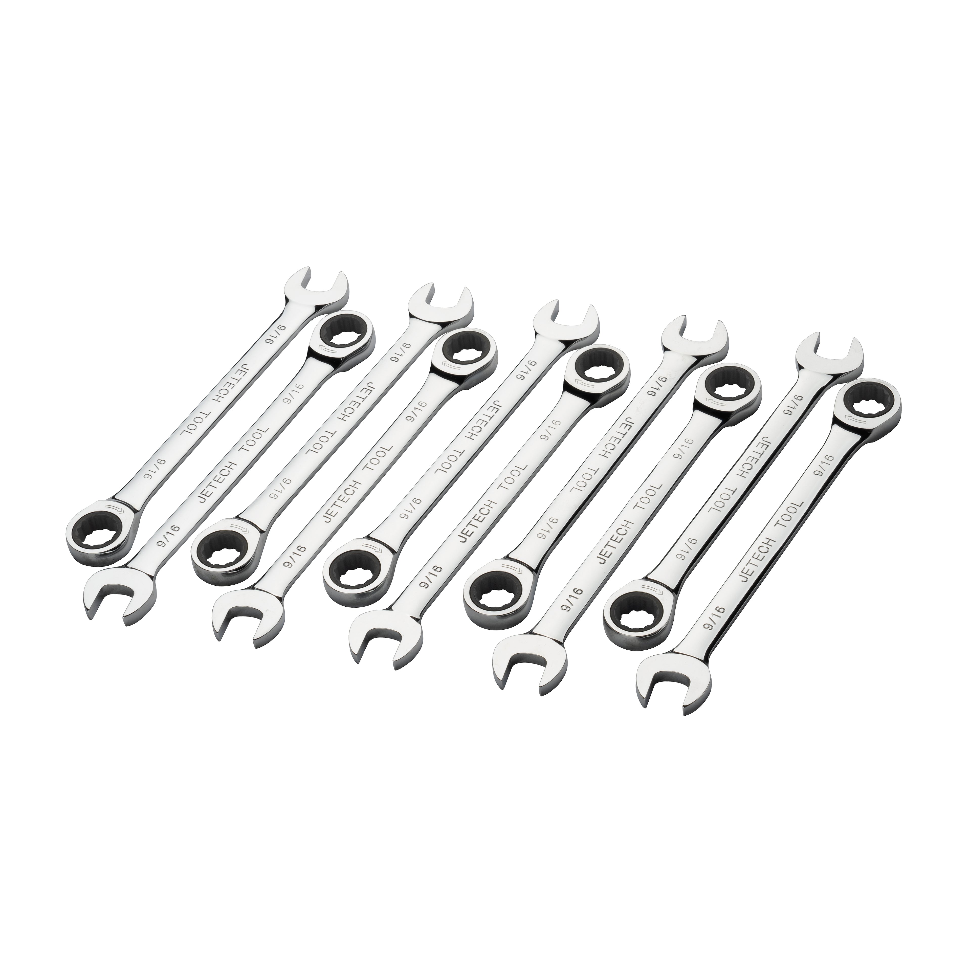 Jetech Ratcheting Combination Wrench, SAE, 10 Pack (various sizes)