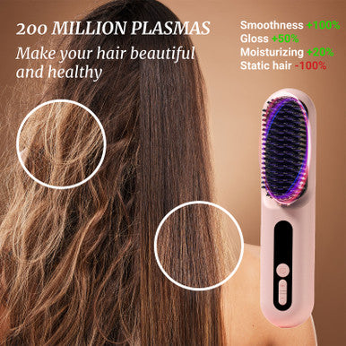 LOWRA ROUGE 630 Pink Cordless Hair Straightening Brush