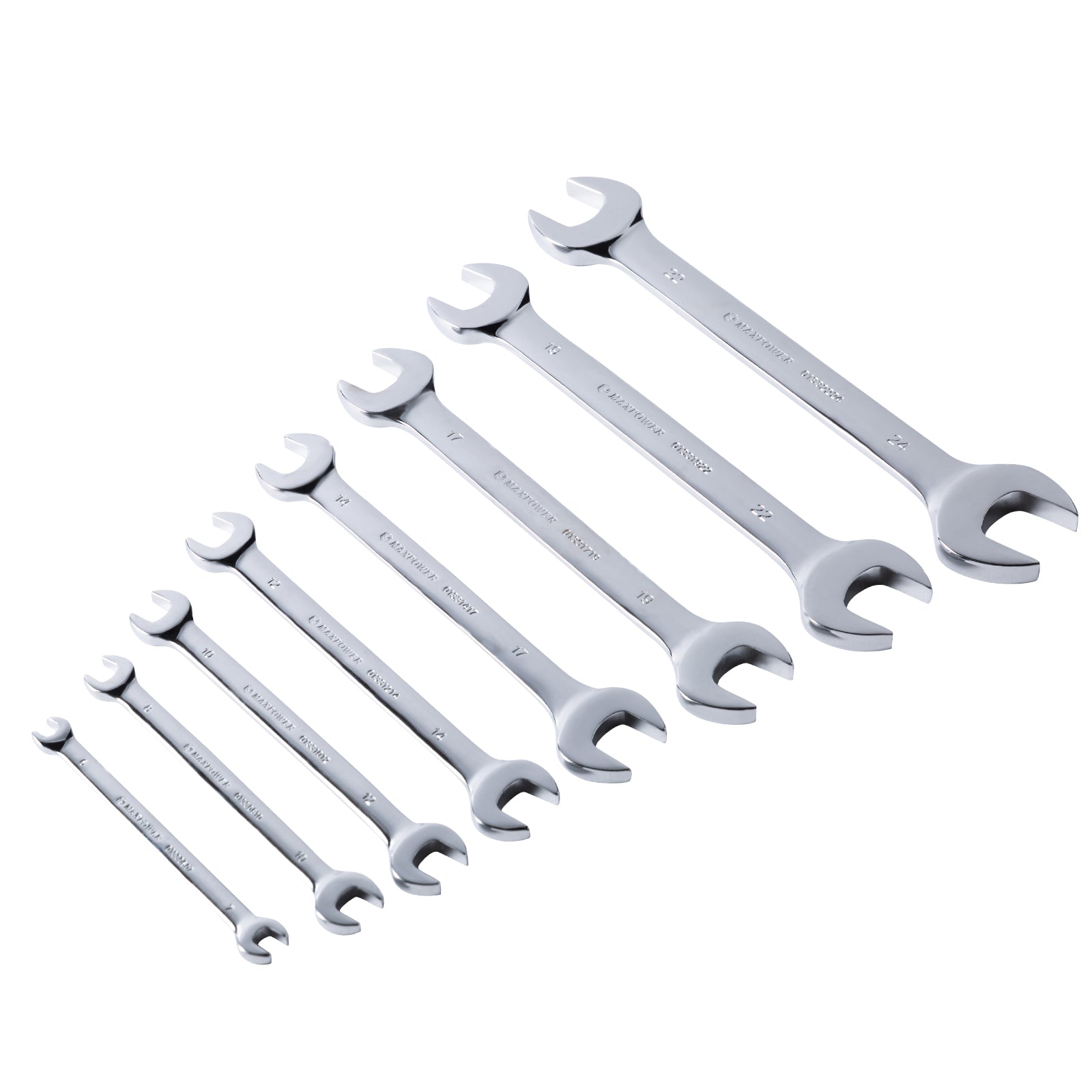 MAXPOWER 8pcs Double Open-end Wrench Set - Metric