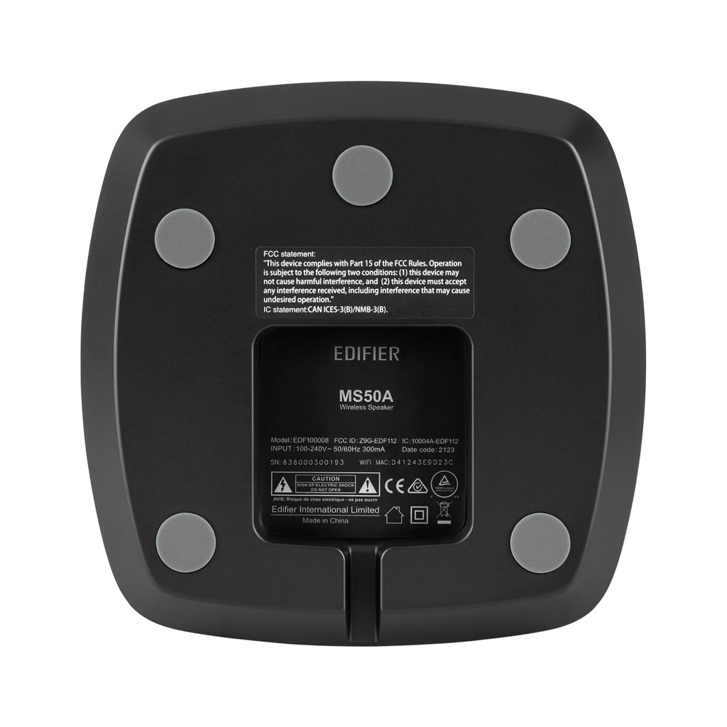 Edifier MS50A Wifi Smart Speaker without Microphone, works with Alexa, supports AirPlay 2, Spotify, 40W RMS One-Piece Wi-Fi and Bluetooth Sound System, No Mic