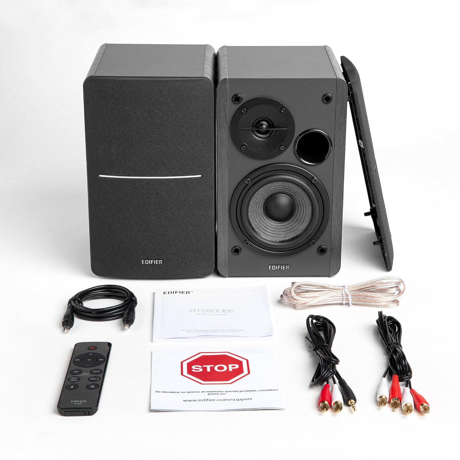 Edifier R1280DBs Active Bluetooth Bookshelf Speakers, Black - Certified Refurbished